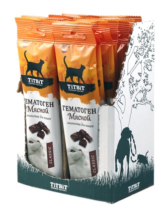 Лакомство для кошек TITBIT Classic Гематоген мясной (30 г)