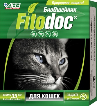 Ошейник для кошек АВЗ Fitodoc репелентный (35 см)