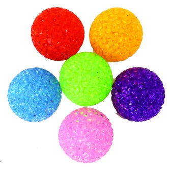 Игрушка для кошек КАСКАД Мячик блестящий желтый (4 см)