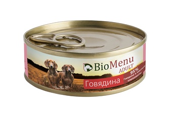 Корм влажный для собак BIOMENU ADULT с говядиной (100 г)