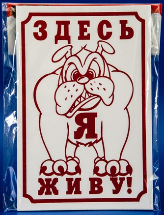 Табличка предупреждающая ДАРЭЛЛ (24*17 см)