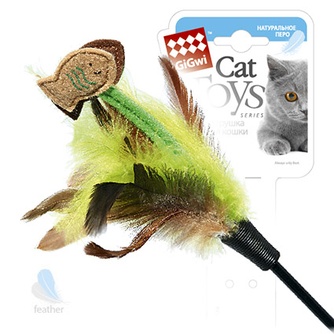 Игрушка для кошек GIGWI Cat Toys Дразнилка с рыбками, длинная (75 см)