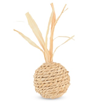 Игрушка для кошек TRIOL Natural Мяч из кукурузных листьев (4*9 см, 2 шт.)