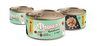 Фрикотэ 26473 кон.д/кошек фрикадельки с фаршем Кролика в сливочно-овощном соусе 100г