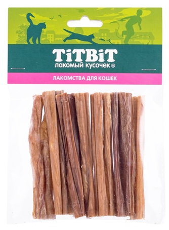 Лакомство для кошек TITBIT Лакомый кусочек Кишки говяжьи (32 г)