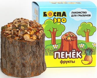 Лакомство для грызунов БОСПА ЭКО Пенек фрукты (80 г)