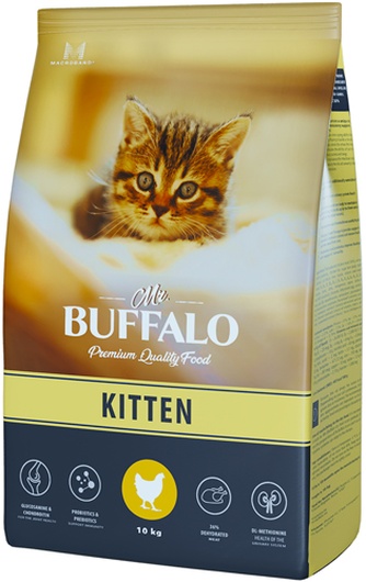 Корма сухой для котят MR. BUFFALO Kitten курица (10 кг)