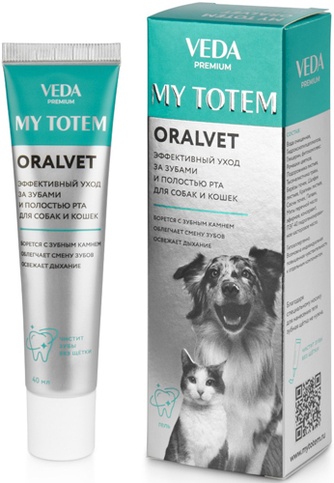 Веда MY TOTEM ORALVET гель для зубов и полости рта собак и кошек 40мл