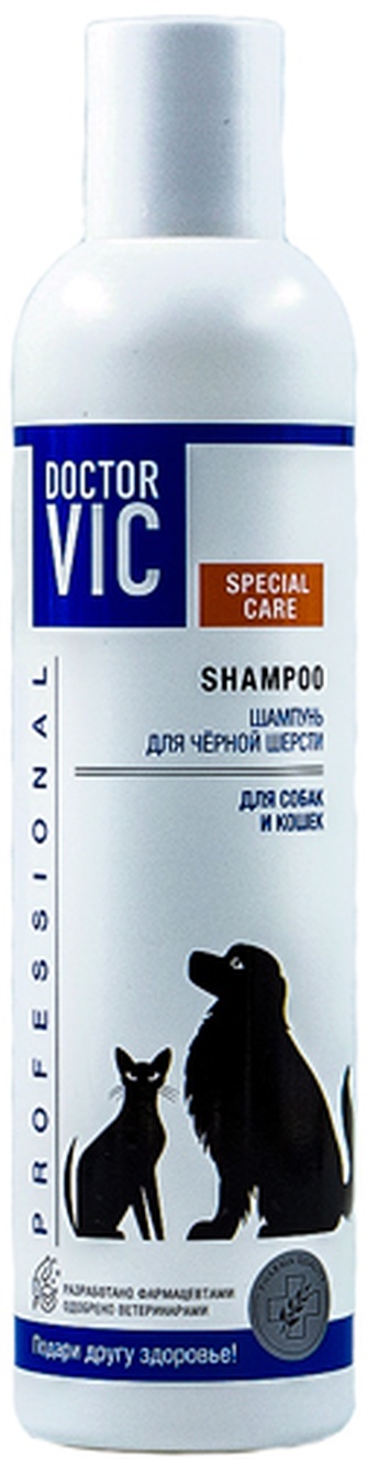 Шампунь для кошек и собак черных окрасов DOCTOR VIC (250 мл)
