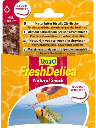 Корм влажный для рыб TETRA Fresh Delica желе красный мотыль (48 г)