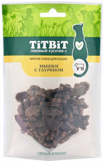 Лакомство для кошек TITBIT Снеки мягкие Мышки с таурином (50 г)