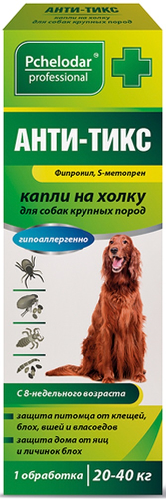 Капли для собак крупных пород PCHELODAR Анти-Тикс на холку (1,4 мл/2 пипетки)