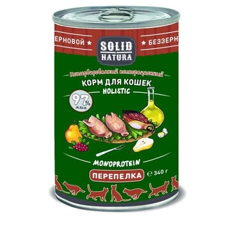 Корм для кошек SOLID NATURA ЦБ-00001810 перепелка