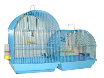Клетка для птиц ЗООМАРК полукруглая малая, комплект (35*28*37 см)