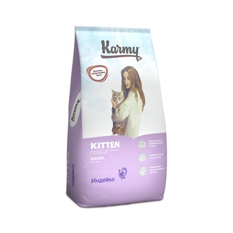 Корм сухой для котят, беременных и кормящих кошек KARMY Kitten с индейкой (10 кг)