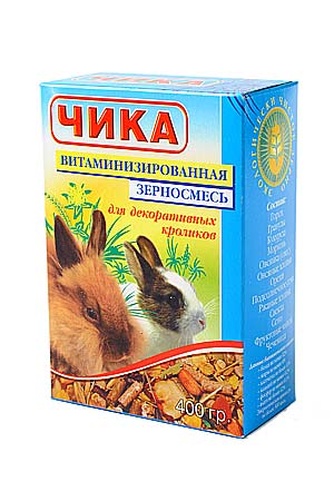 Корм для декоративных кроликов ЧИКА зерносмесь витаминизированная (0,4 кг)