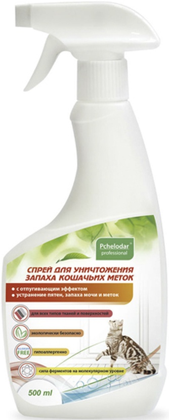 Аэрозоль для уничтожения запаха кошачьих меток PCHELODAR (500 мл)