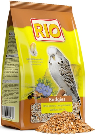 Корм для волнистых попугаев в период линьки RIO (1 кг)