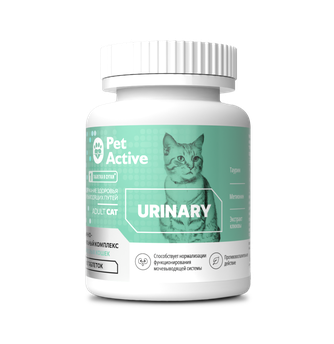 Витаминно-минеральный комплекс для кошек PETACTIVE Urinary поддержание здоровья мочевыводящих путей (100 таб)