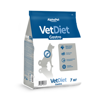 Корм сухой для взрослых собак AlphaPet Vet Diet Gastro при острых расстройствах пищеварения (7 кг)