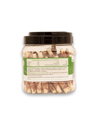 Лакомство для собак BIOHAUS мраморные утиные палочки (750 г)