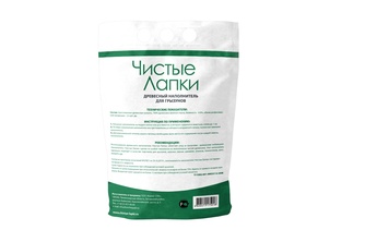 Наполнитель впитывающий древесный для грызунов ЧИСТЫЕ ЛАПКИ (4 л)