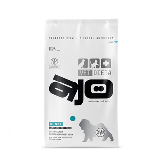 Корм сухой для собак AJO Vet Dieta Renal при хронической болезни почек (10 кг)