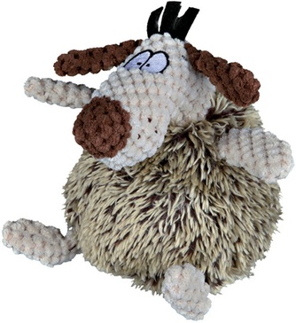 Игрушка для собак TRIXIE Собака круглая, с пищалкой, плюшевая (15 см)