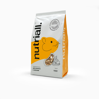 Корм сухой для хомяков NUTRIALL с орехами (900 г)