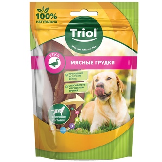Лакомство для собак мелких пород TRIOL Грудки Утка (70г)