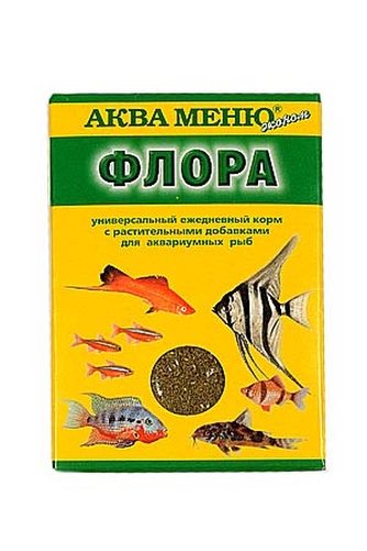 Корм для рыб АКВА МЕНЮ Флора с растительными добавками (30 г)