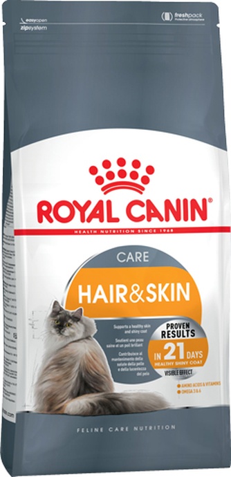 Корм сухой для кошек ROYAL CANIN Hair&Skin Care в целях поддержания здоровья кожи и шерсти (2 кг)