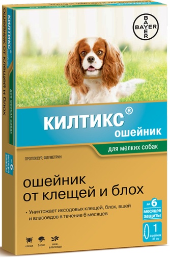 Ошейник для мелких собак BAYER Килтикс от блох и клещей (35 см)