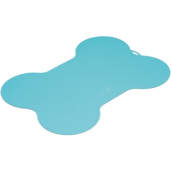 Коврик под миску V.I.PET силиконовый в форме косточки бирюзовый (52*38 см)