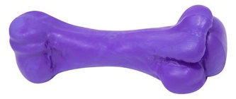 Игрушка для собак ЗООНИК Кость средняя, литой пластикат, фиолетовая (15,8 см)