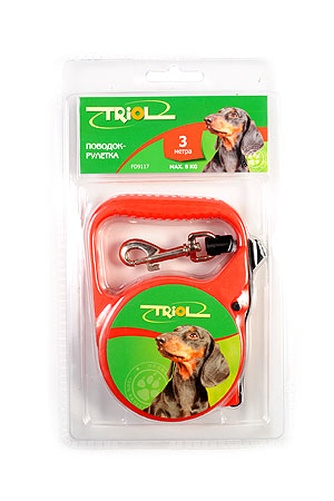 Рулетка для собак до 8 кг TRIOL (3 м)
