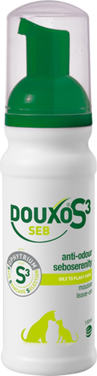 Мусс для кошек и собак CEVA Douxo Seb для жирной кожи без смывания (150 мл)