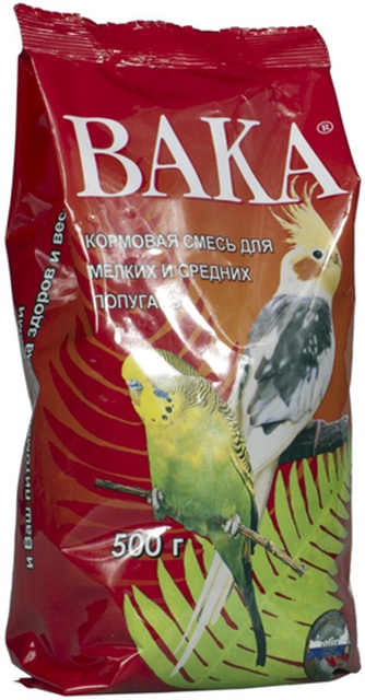 Корм для мелких и средних попугаев ВАКА (500 г)