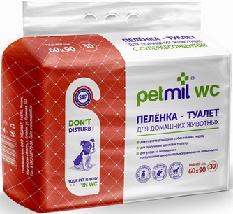 Пеленки впитывающие для собак PETMIL одноразовые (60*90*30 шт)
