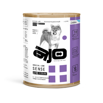 Корм влажный для собак AJO Sense с чувствительным пищеварением (400 г)