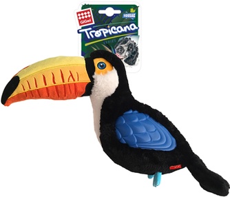 Игрушка для собак GIGWI Tropicana Тукан большой с пищалкой (38 см)