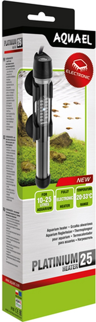 Нагреватель для аквариума AQUAEL Platinium heater 25W с терморегулятором платиновый (25 Вт)