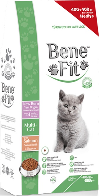 Корм сухой для котят BENEFIT Kitten Multi-Cat лосось (0,8 кг)