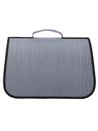 Сумка-переноска для кошек и собак RICH BREED MYJET иллюминатор/сетка, светло-серая лайн (M/40*25*25 см)