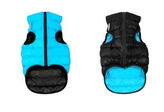 Куртка двухсторонняя для собак средних пород AIRYVEST черно-голубая (M/47 см)