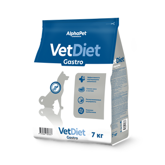 Корм сухой для взрослых собак AlphaPet Vet Diet Gastro при острых расстройствах пищеварения (7 кг)