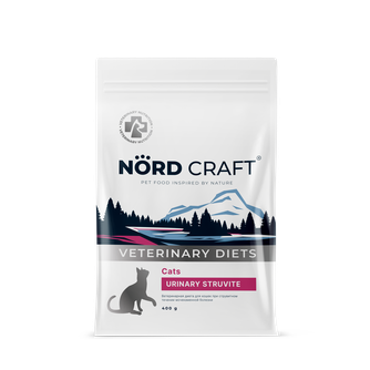 Корм сухой для кошек NORD CRAFT Cats Urinary Struvite при струвитном течении мочекаменной болезни (400 г)