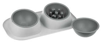 Миска двойная IDEA Твикс макси + подарок (миска), смоки (0,45 л)