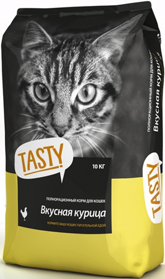 Корм сухой для кошек TASTY 50 TS 798 курица (10 кг)