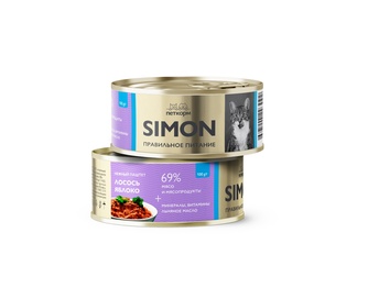 Саймон 93153 кон.д/взрослых кошек паштет с Лососем и яблоком 100г